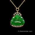 Jade riant Bouddha Pendant chinois classique